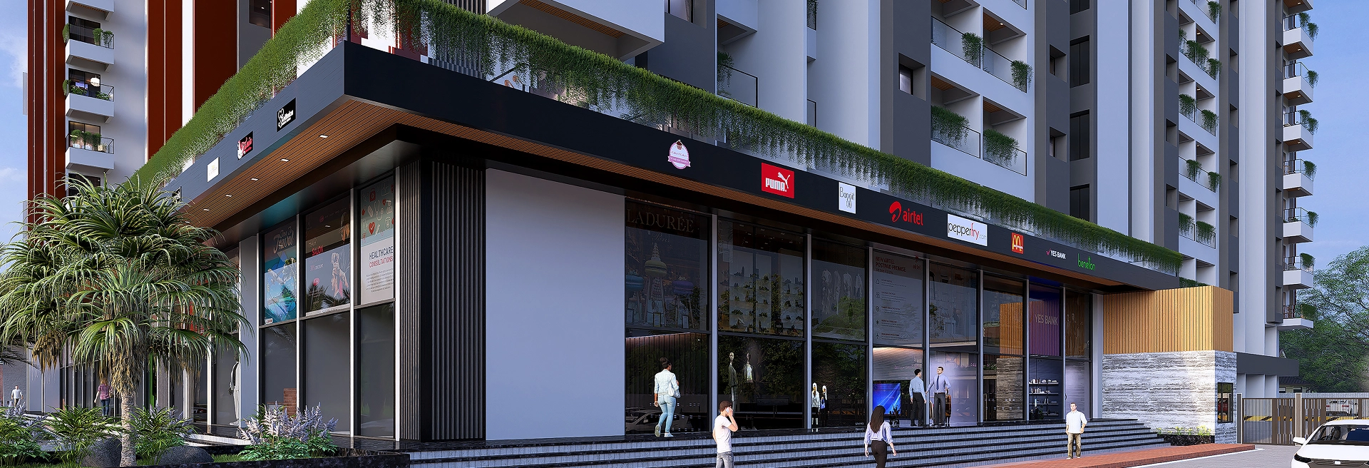 Ground-floor commercial planned for daily convenience